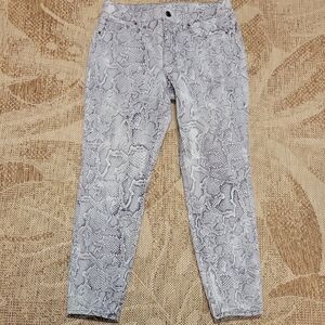 White House Black Market Snakeskin Print Pants